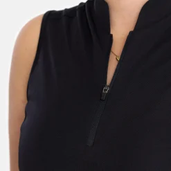 W Tech Dress Zip Collar Musta