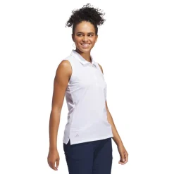 W Ultimate Solid Sleeveless Polo Shirt Valkoinen