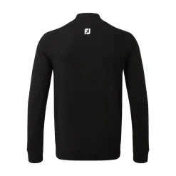 Wool Blend 1/2 Zip Lined Musta