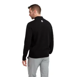 Wool Blend 1/2 Zip Musta