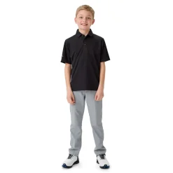 Youth Unisex Solid Polo Musta